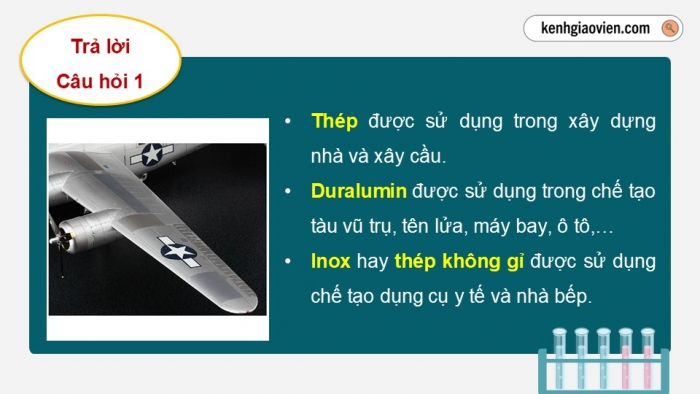 Giáo án điện tử Hoá học 12 kết nối Bài 21: Hợp kim