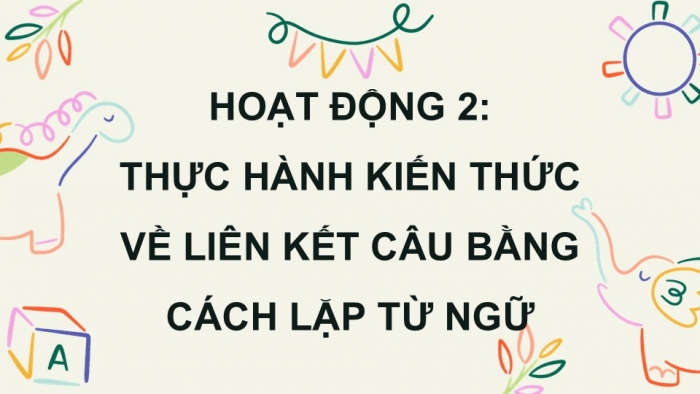 Giáo án điện tử Tiếng Việt 5 kết nối Bài 9: Liên kết câu bằng cách lặp từ ngữ