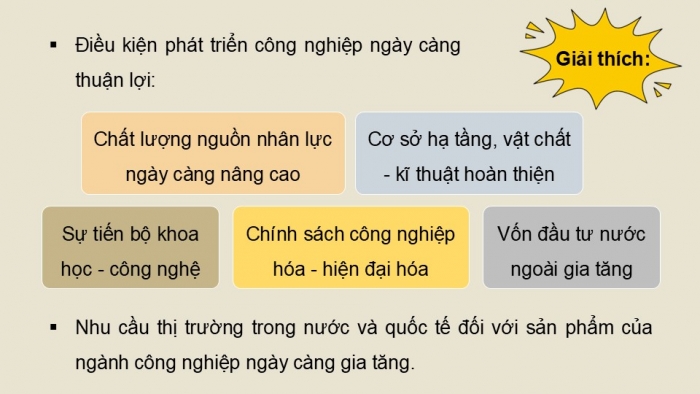 Giáo án điện tử Địa lí 12 kết nối Bài 18: Thực hành Vẽ biểu đồ, nhận xét và giải thích tình hình phát triển ngành công nghiệp