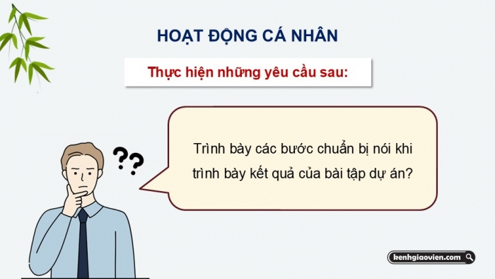 Giáo án điện tử Ngữ văn 12 kết nối Bài 6: Trình bày kết quả của bài tập dự án