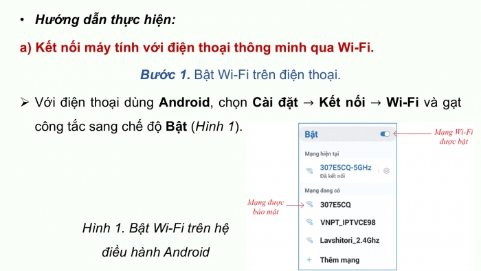 Giáo án điện tử Tin học ứng dụng 12 cánh diều Bài 2: Thực hành theo nhóm Kết nối các thiết bị không dây cho ứng dụng