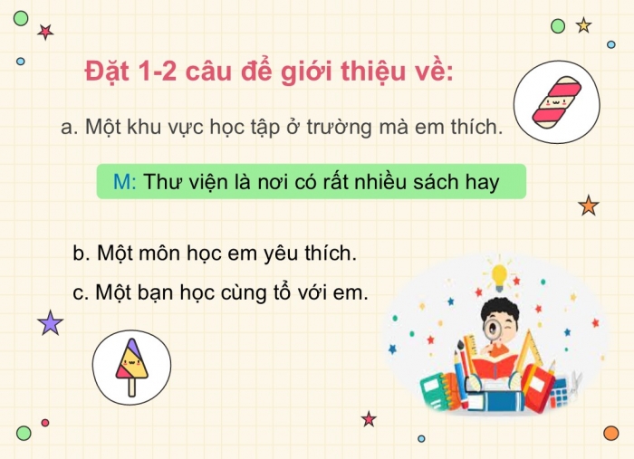 Giáo án điện tử Tiếng Việt 2 chân trời Bài 2: Mở rộng vốn từ Trường học, Nói và đáp lời chia buồn, lời chia tay