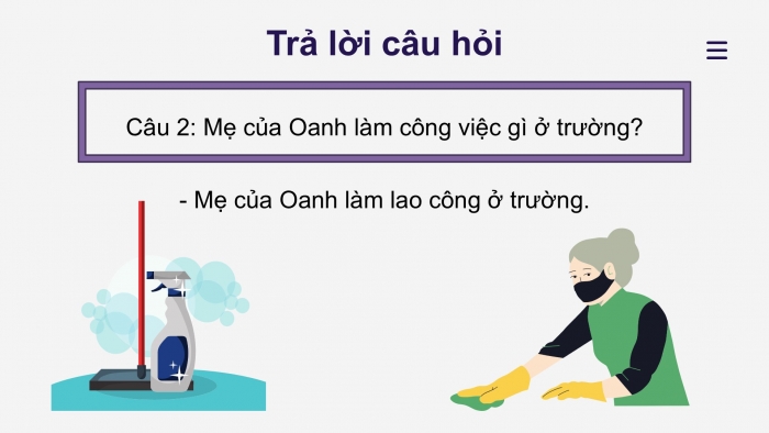 Giáo án điện tử Tiếng Việt 2 chân trời Bài 1: Đọc Mẹ của Oanh