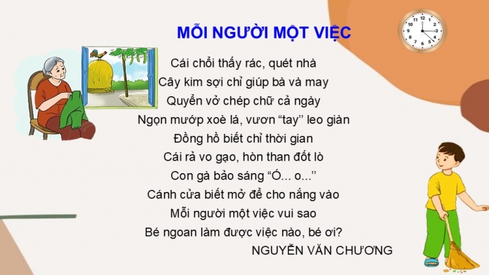 Giáo án điện tử Tiếng Việt 2 cánh diều Bài 1: Mỗi người một việc