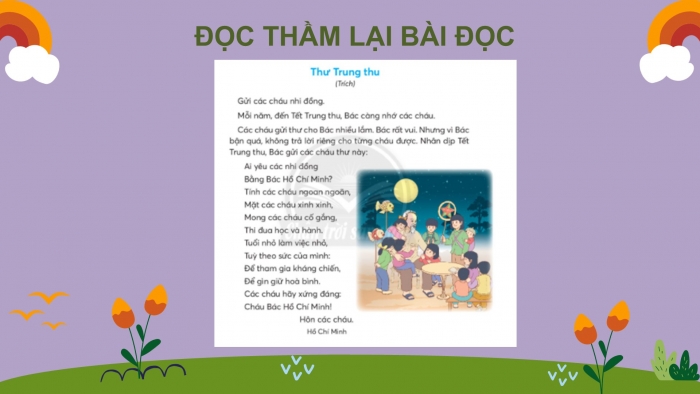 Giáo án điện tử Tiếng Việt 2 chân trời Bài 2: Đọc Thư Trung thu, Nghe – viết Thư Trung thu, Phân biệt uy/uyu, l/n, ươn/ương