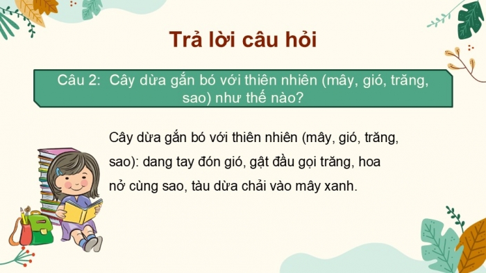 Giáo án điện tử Tiếng Việt 2 chân trời Bài 3: Đọc Cây dừa