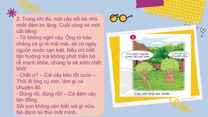 Giáo án điện tử Tiếng Việt 2 chân trời Bài 4: Mở rộng vốn từ Trái Đất (tiếp theo), Nghe – kể Chuyện của cây sồi