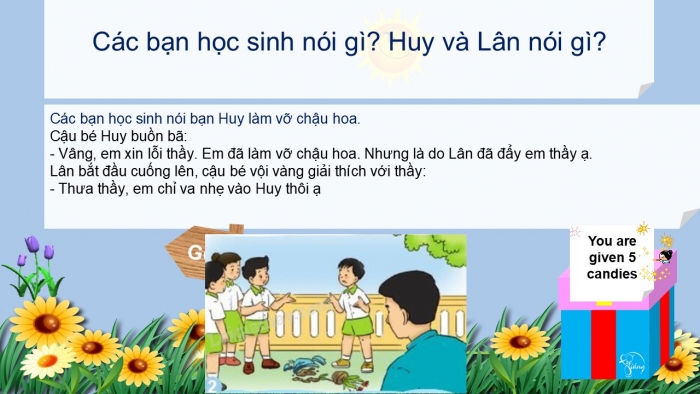 Giáo án điện tử Tiếng Việt 2 cánh diều Bài 6: Kể chuyện đã học Chậu hoa