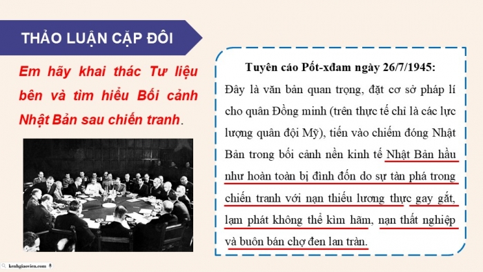 Giáo án điện tử chuyên đề Lịch sử 12 kết nối CĐ 2 Phần 1: Nhật Bản sau Chiến tranh thế giới thứ hai (1945 - 1973)