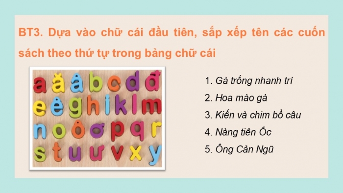 Giáo án điện tử tiếng Việt 2 kết nối Bài 4: Nghe – viết Làm việc thật là vui, Bảng chữ cái