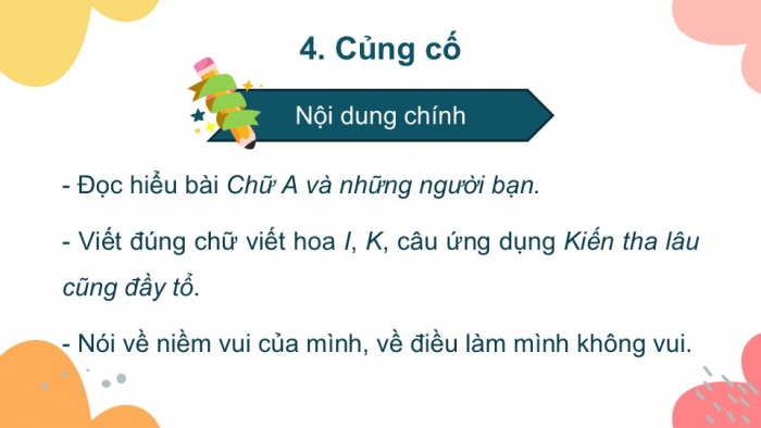 Giáo án điện tử tiếng Việt 2 kết nối Bài 19: Niềm vui của em