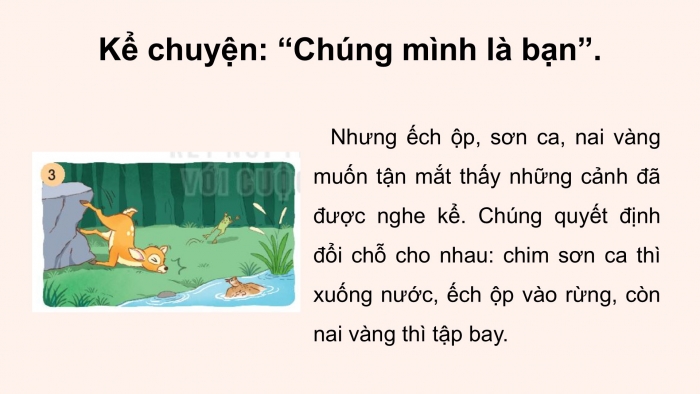 Giáo án điện tử tiếng Việt 2 kết nối Bài 21: Kể chuyện Chúng mình là bạn