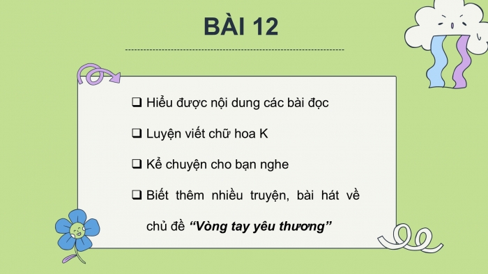 Giáo án điện tử Tiếng Việt 2 cánh diều Bài 13: Quà tặng ông bà, Em đã biết những gì, làm được những gì?