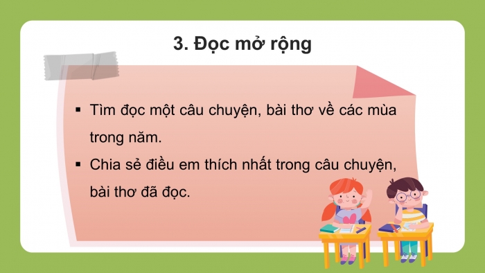 Giáo án điện tử Tiếng Việt 2 kết nối Bài 2: Viết đoạn văn tả một đồ vật, Đọc mở rộng