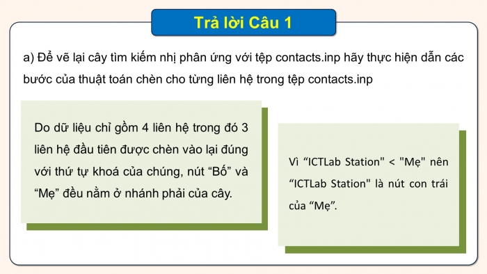 Giáo án điện tử chuyên đề Khoa học máy tính 12 kết nối Bài 10: Thực hành tổng hợp với cây tìm kiếm nhị phân