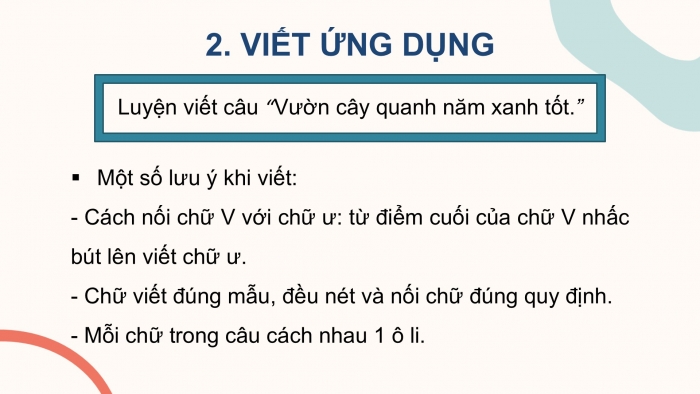 Giáo án điện tử Tiếng Việt 2 kết nối Bài 11: Chữ hoa V