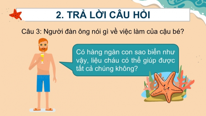 Giáo án điện tử Tiếng Việt 2 kết nối Bài 15: Những con sao biển