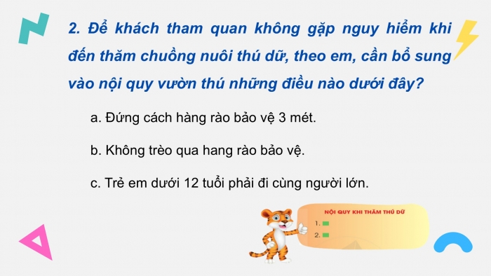 Giáo án điện tử Tiếng Việt 2 cánh diều Bài 26: Nội quy vườn thú