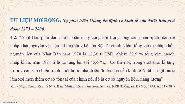 Giáo án điện tử chuyên đề Lịch sử 12 chân trời CĐ 2 Phần 2: Nhật Bản từ năm 1973 đến nay