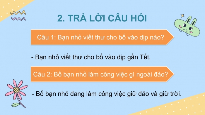 Giáo án điện tử Tiếng Việt 2 kết nối Bài 22: Thư gửi bố ngoài đảo