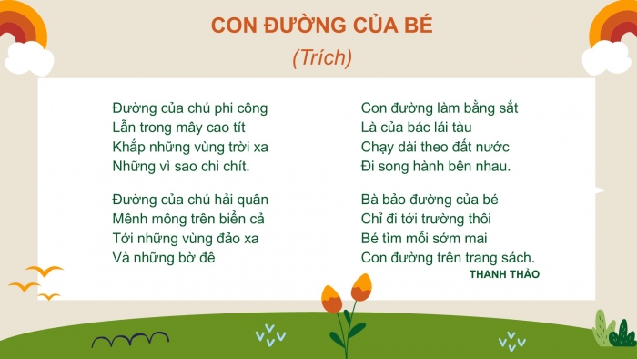 Giáo án điện tử Tiếng Việt 2 cánh diều Bài 33: Con đường của bé