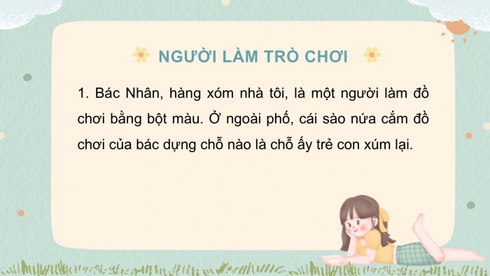 Giáo án điện tử Tiếng Việt 2 cánh diều Bài 33: Người làm đồ chơi