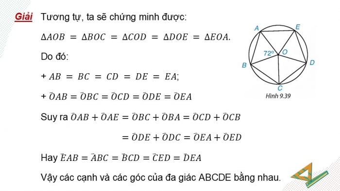 Giáo án điện tử Toán 9 kết nối Bài 30: Đa giác đều