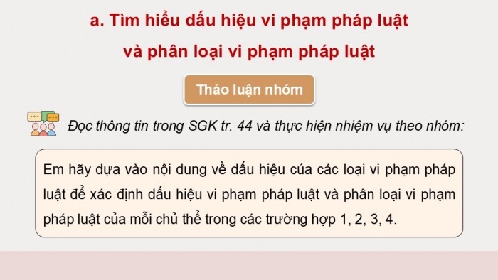 Giáo án điện tử Công dân 9 kết nối Bài 9: Vi phạm pháp luật và trách nhiệm pháp lí