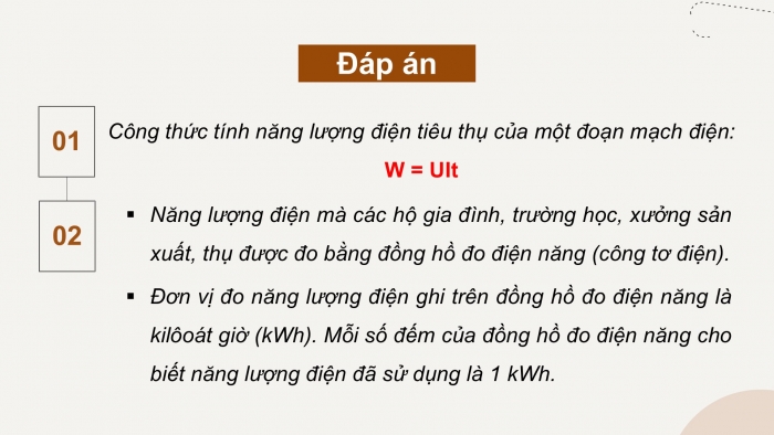 Giáo án điện tử KHTN 9 chân trời - Phân môn Vật lí Bài 11: Năng lượng điện. Công suất điện