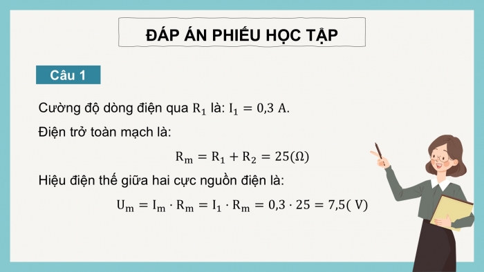 Giáo án điện tử KHTN 9 cánh diều - Phân môn Vật lí Bài tập (Chủ đề 3)