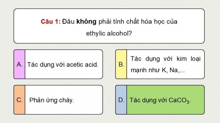 Giáo án điện tử KHTN 9 chân trời - Phân môn Hoá học Bài Ôn tập chủ đề 8