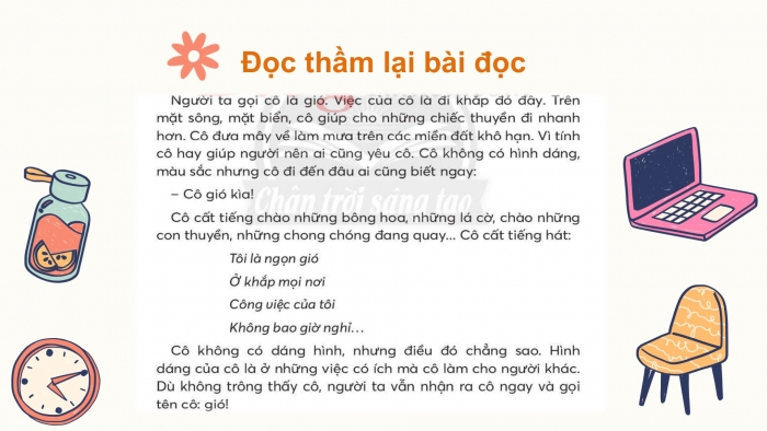 Giáo án điện tử Tiếng Việt 2 chân trời Bài 4: Đọc Cô gió, Nghe – viết Ai dậy sớm, Phân biệt ai/ay