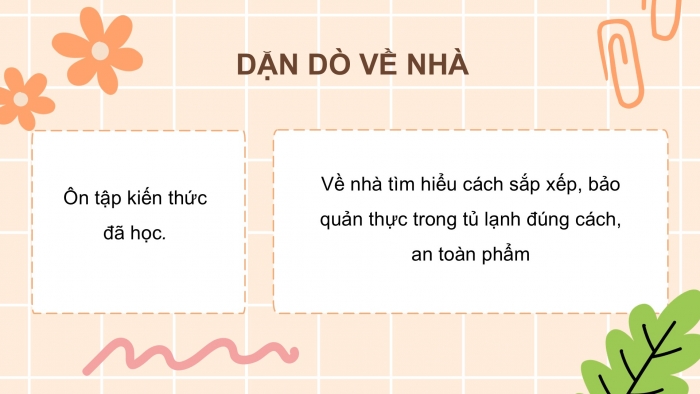 Giáo án điện tử Công nghệ 5 kết nối Bài 6: Sử dụng tủ lạnh