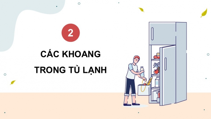 Giáo án điện tử Công nghệ 5 cánh diều Bài 7: Sử dụng tủ lạnh