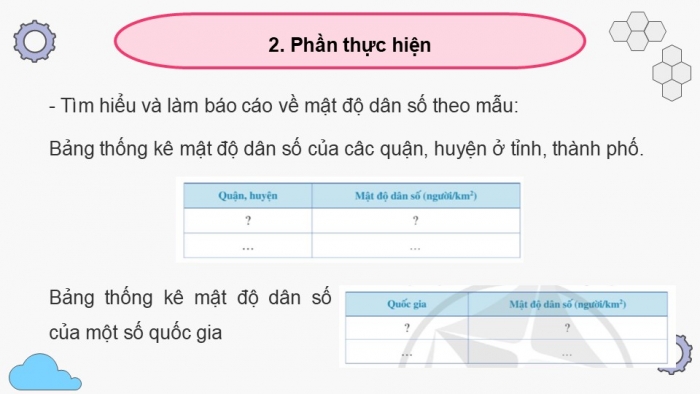 Giáo án điện tử Toán 9 cánh diều Hoạt động thực hành và trải nghiệm Chủ đề 2: Mật độ dân số