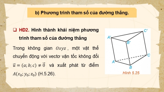 Giáo án điện tử Toán 12 kết nối Bài 15: Phương trình đường thẳng trong không gian