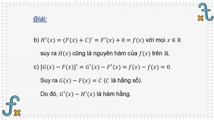 Giáo án điện tử Toán 12 chân trời Bài 1: Nguyên hàm