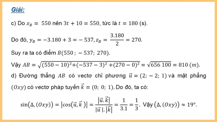 Giáo án điện tử Toán 12 cánh diều Bài 2: Phương trình đường thẳng (P2)