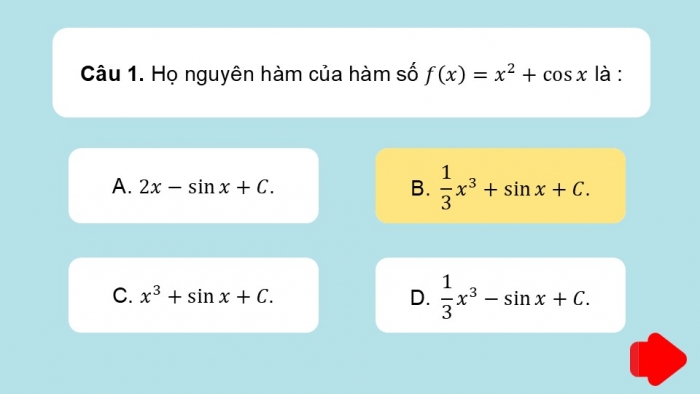 Giáo án điện tử Toán 12 cánh diều Bài tập cuối chương IV