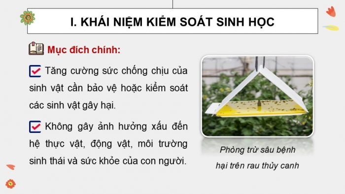 Giáo án điện tử chuyên đề Sinh học 12 cánh diều Bài 5: Khái niệm và vai trò của kiểm soát sinh học