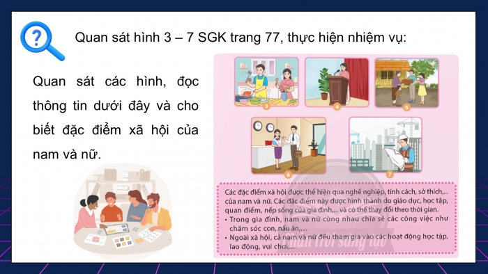 Giáo án điện tử Khoa học 5 chân trời Bài 22: Một số đặc điểm của nam và nữ