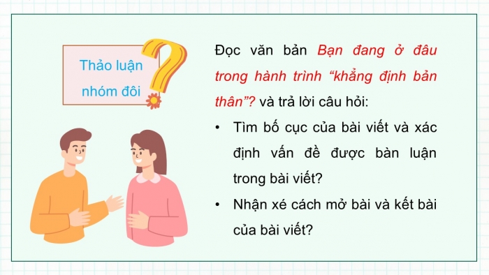 Giáo án điện tử Ngữ văn 12 cánh diều Bài 6: Viết bài nghị luận về quan niệm yêu nước của tuổi trẻ