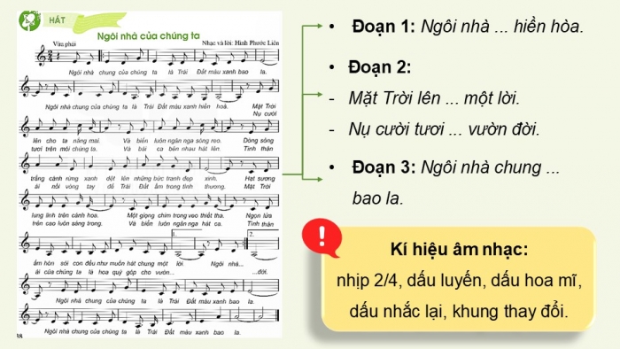 Giáo án điện tử Âm nhạc 9 kết nối Tiết 19: Hát Bài hát Ngôi nhà của chúng ta, Nghe nhạc Tác phẩm Mùa xuân