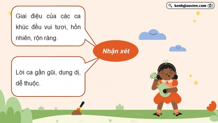 Giáo án điện tử Âm nhạc 5 cánh diều Tiết 16: Thường thức âm nhạc – Tác giả và tác phẩm Nhạc sĩ Bùi Đình Thảo, Vận dụng