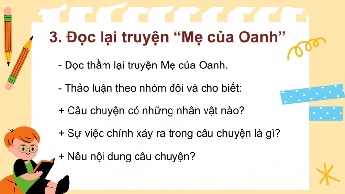 Giáo án điện tử Tiếng Việt 2 chân trời Bài 4: Mở rộng vốn từ Nghề nghiệp (tiếp theo), Đọc – kể Mẹ của Oanh