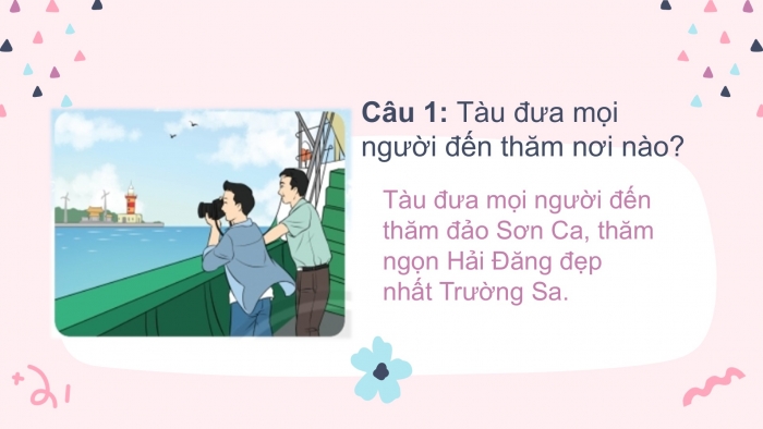 Giáo án điện tử Tiếng Việt 2 chân trời Ôn tập cuối học kì I - Ôn tập 1 (Tiết 1) Những người giữ lửa trên biển