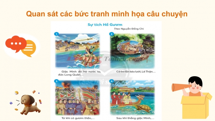 Giáo án điện tử Tiếng Việt 2 chân trời Bài 4: Mở rộng vốn từ Quê hương (tiếp theo), Nghe – kể Sự tích Hồ Gươm