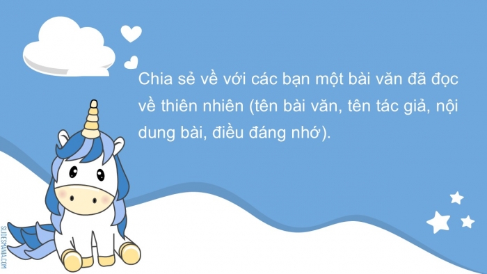 Giáo án điện tử Tiếng Việt 2 chân trời Bài 6: Luyện tập nói, viết về tình cảm với một sự việc (tiếp theo)