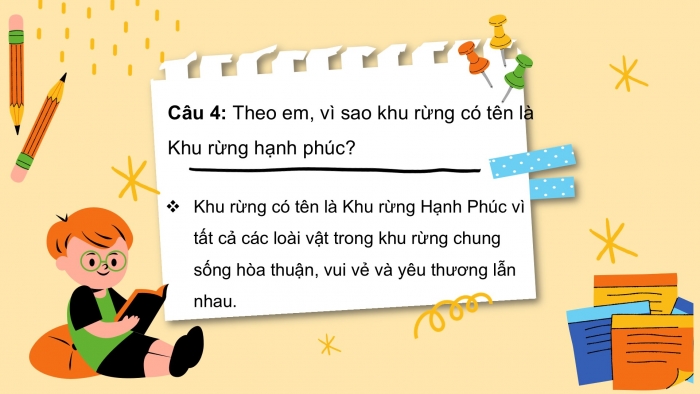 Giáo án điện tử Tiếng Việt 2 chân trời Ôn tập cuối học kì II - Ôn tập 2 (Tiết 1) Khu rừng Hạnh Phúc