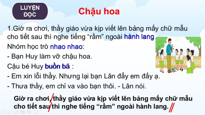 Giáo án điện tử Tiếng Việt 2 cánh diều Bài 6: Chậu hoa